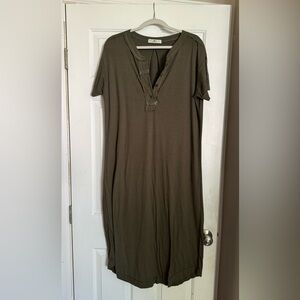 Natural Life Olive Cotton Maxi Dress